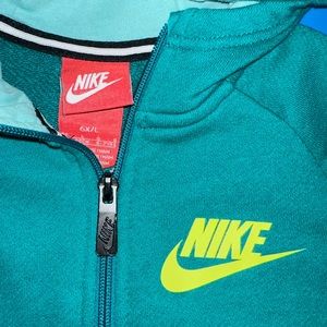 Girls Nike Zip up Hoodie - Teal